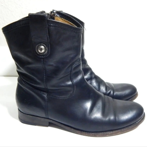 Frye Melissa Short Zip Ankle Boots - Picture 1 of 8